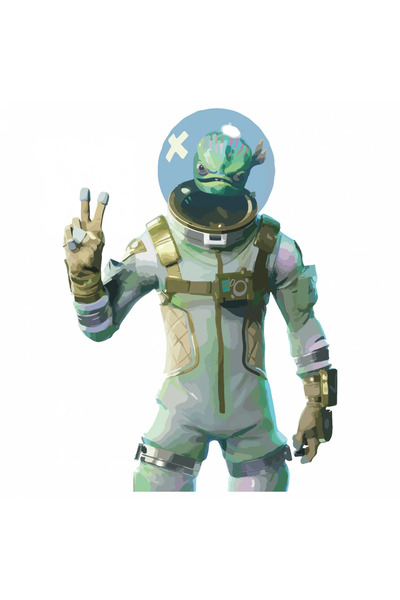 INOVATIX Set de 8 piese, autocolant verde Fortnite Extraterestrul, INOVATIX®....