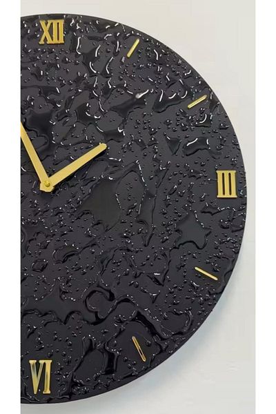 Sultan Tasarım Stylish Wall Clock with Epoxy Design - 40 cm Diameter