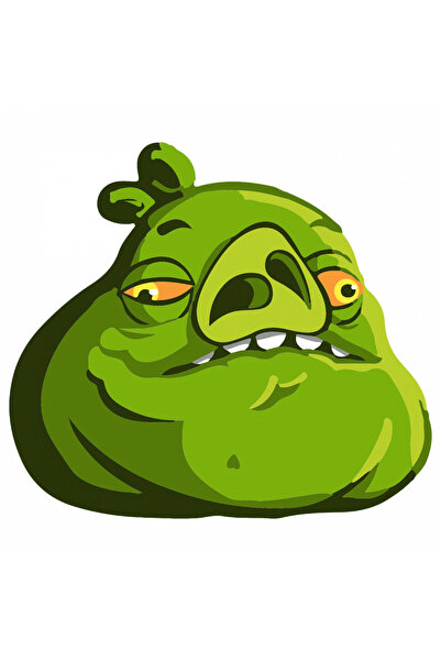INOVATIX Set de 8 piese, autocolant Angry Bird Jabba the Hutt, INOVATIX®. 6 cm