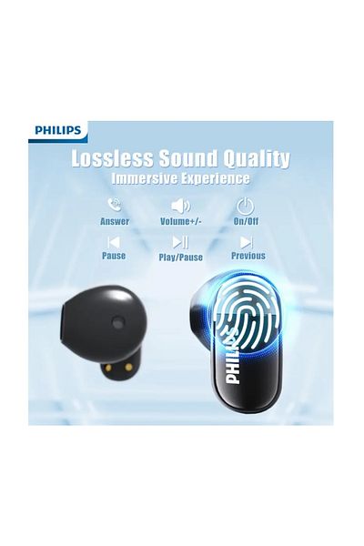 Philips 2169 Wireless Headphones,AI-powered noise reduction,360°spatial audio,condenser microphone