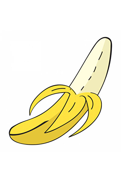 INOVATIX Σετ 8 τεμαχίων, Αυτοκόλλητο με ξεφλουδισμένη μπανάνα, INOVATIX®. 6 εκ.