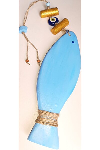 ELSA El Yapımı Deniz Temalı Ahşap Duvar/Kapı Süsü – Balık ve Deniz Yıldızı Figürlü