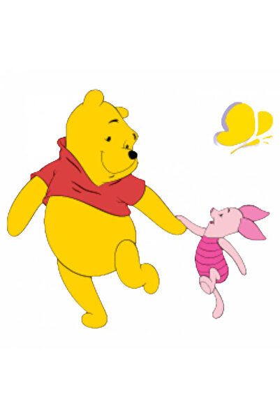 INOVATIX Set de 8 piese, autocolant Winnie The Pooh și Piglet, INOVATIX®. 6 cm