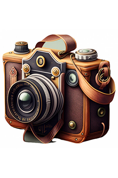 INOVATIX Set de 8 autocolante pentru aparate foto vintage, INOVATIX®. 6 cm