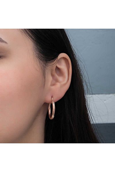 norsary Silver Rose 3 mm Twisted Charnel Earrings