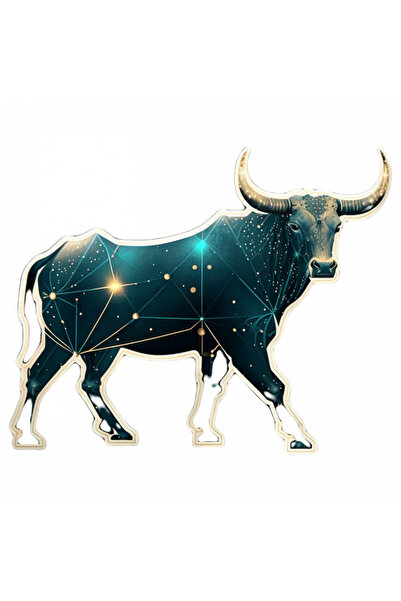 INOVATIX Set de 8 bucăți, autocolant cu semnul zodiacal Taur, INOVATIX®. 6 cm