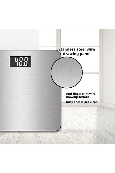 COOYA High-Precision Electronic Digital Weighing Scale with LCD Display,180Kg Capacity, Sturdy, Grey