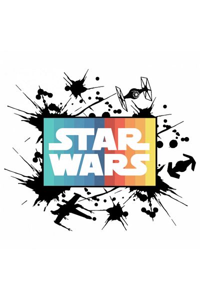 INOVATIX Set de 8 piese, autocolant cu logo-ul Starwars de culoare, INOVATIX®. 6 cm