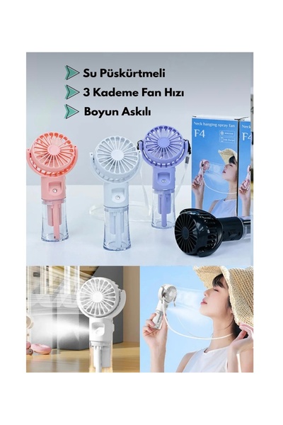 CRK TECH Su Püskürtmeli Masa ve El Fani+Nemlendirici 2in1 3 Kademe Hiz Boyun ...