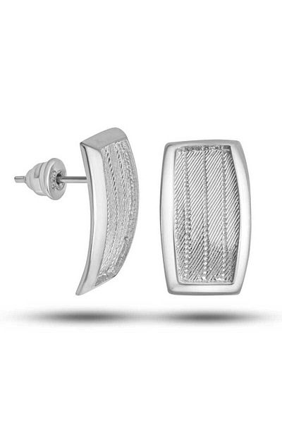 norsary Silver Trabzon Wicker Women's Earrings