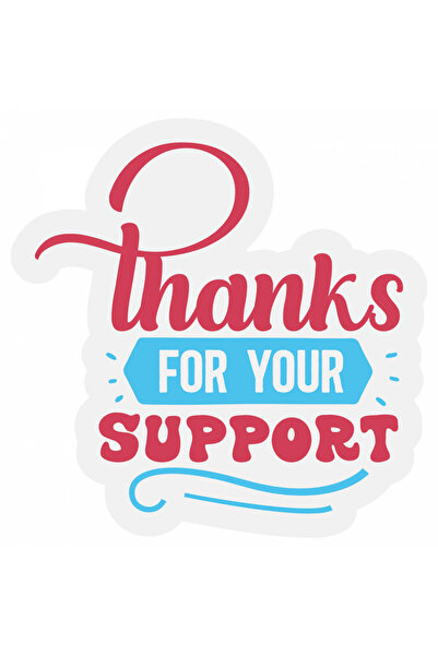 INOVATIX Set de 8 bucăți, autocolant Mulțumesc pentru sprijin, INOVATIX®. 6 cm