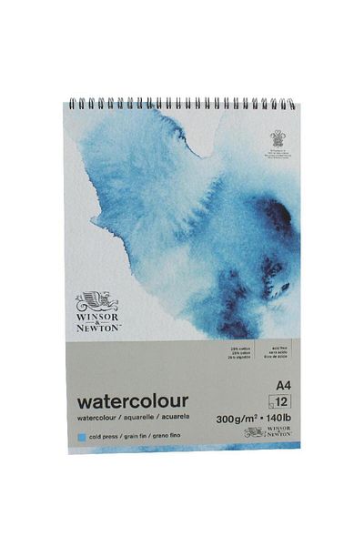 Winsor Newton Classic Watercolor Pad Block with Spiral 300 gsm WhiteA4 12 Sheets