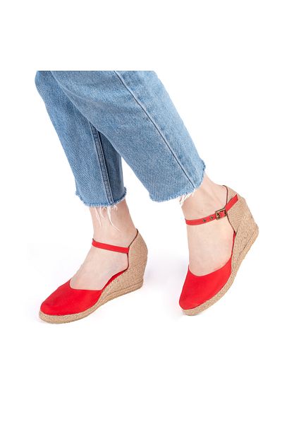 Star Tombis Real Handmade Straw Wedge Heel Linen Straw Women's Espadrille Handmade