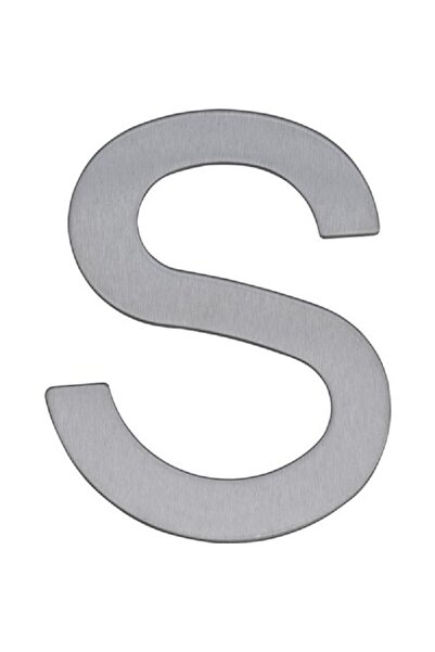 Roco حرف "S" ذاتي اللصق - إنجليزي، فضي