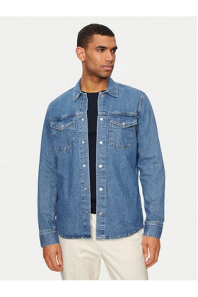 Pepe Jeans Men's Denim Shirt PM308584MS3 Blue