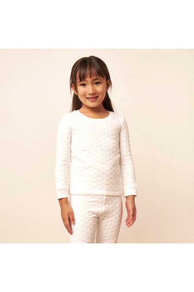 Juniors Heart Textured Thermal T-Shirt And Pants Set
