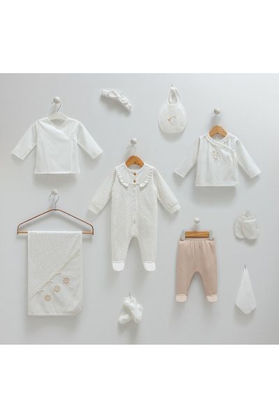 Caramell 10 Lu Hospital Exit Set Baby Girl 100% Organic Cotton