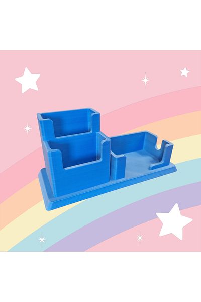 3DONE MODELS 3D holder for Yoto Mini and cards, blue ice