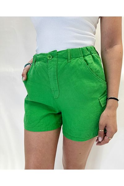 IFASTFASHION High-Waisted Linen Shorts with Pockets – Summer Essential