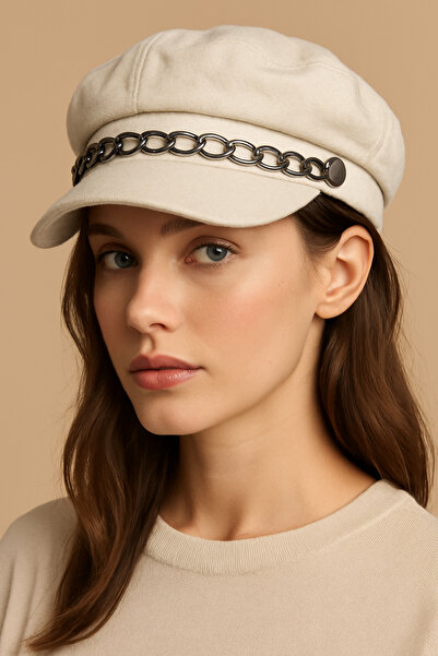 Nuva Land Women's Chain Detailed Cap Hat