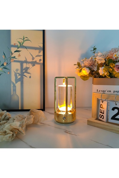Home Sıcak Işıltı ve Şık Tasarımlı - Şarjlı ve Taşınabilir Dekoratif LED Lamba
