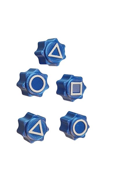 OEM Gonggi game set with stand, Squid Game, 3D printed, silk blue