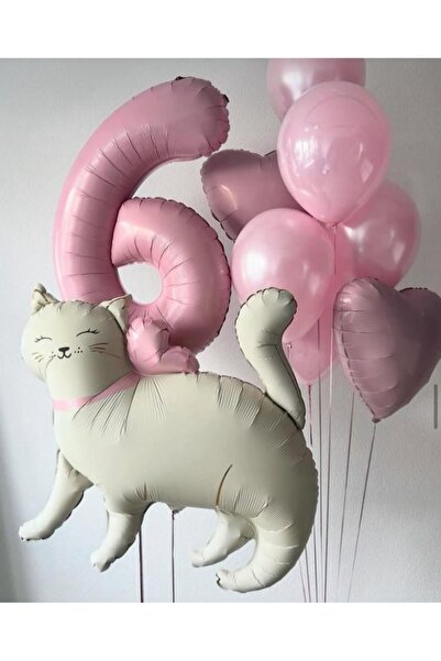 SİNDA Kalpli Ayaklı Kedi Seti - Doğum Günü Konsepti