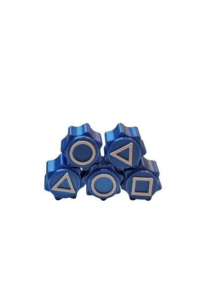 OEM Gonggi game set with stand, Squid Game, 3D printed, silk blue