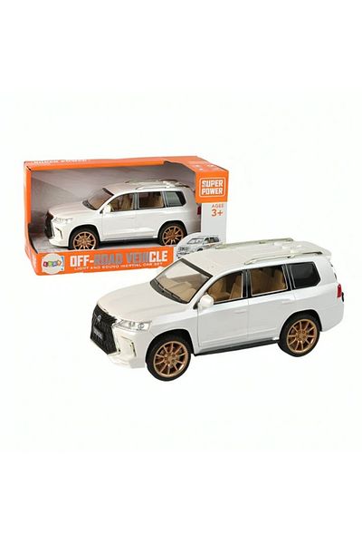 Farbu White Lexos Model Car with Sound and Light 8094-1