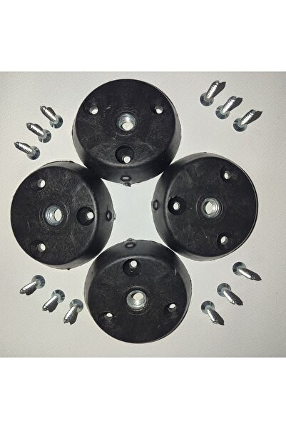 ustaagac Wooden Conical Furniture Leg – Hornbeam – with Turn Plug Attachment – Coffee Table, Chair, Pouf and Stool – Set of 4