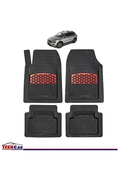 TEAMCAR ® Car Mats Compatible With Volkswagen Tiguan Bw2 (2016–2024) Red