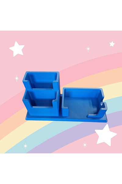 3DONE MODELS 3D holder for Yoto Mini and cards, blue ice