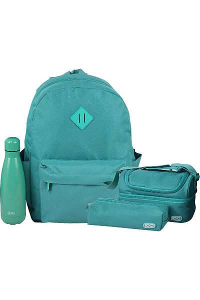 Roco Solid Backpack 4-in-1 Value Set Backpack with Accessory Aqua Green