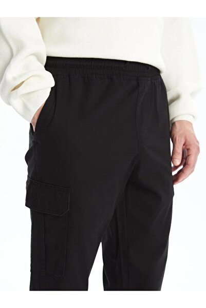 LC Waikiki XSIDE Siyah Standart Kalıp Gabardin Erkek Kargo Pantolon