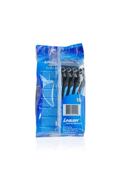 Laser Sport 2 Firm Grip Twin Blade Disposable Shaving Razor-16 Pieces
