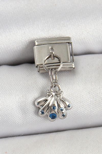 Celira Steel Hanging Bow Bouquet Model Silver Color Nomination Charm