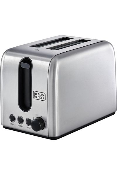 Black&Decker 1050W Stainless Steel 2-Slice Toaster