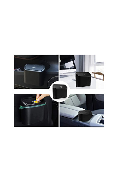 OEM Car Trash and Storage Bin, Attachable and Waterproof 15.5 x 6.5 x 14 cm, Black