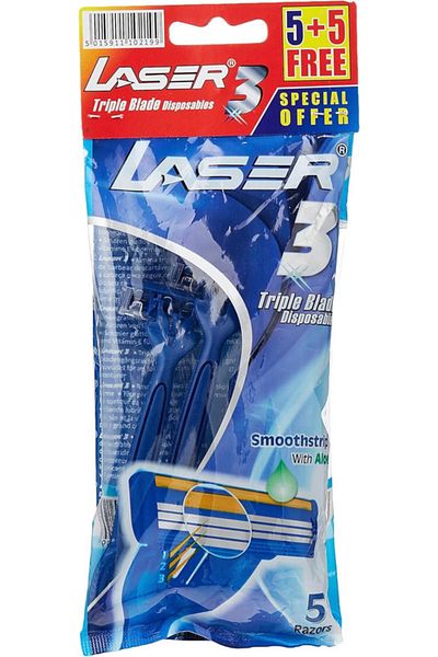 Laser 3 Tripple Blade Disposable Shaving Razor-10 Pieces