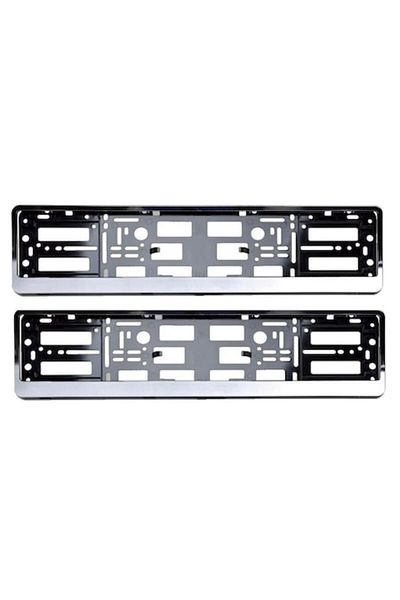 OEM Set 2 buc suport numar inmatriculare cromat din plastic premium