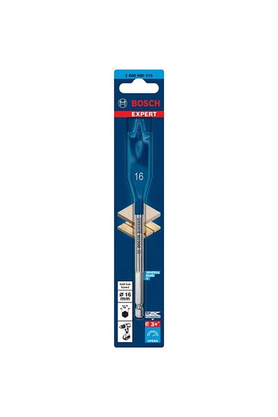 Bosch Expert Self-Cut Speed Spade Drill Bit Silver and Blue