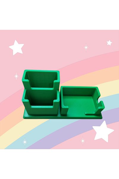 3DONE MODELS 3D holder for Yoto Mini and cards, green