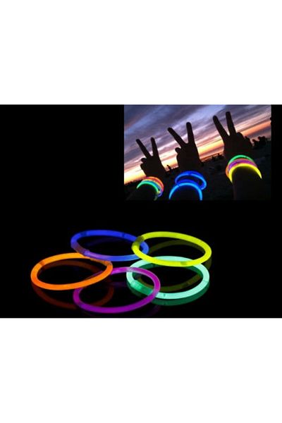 Enseb 10 Pieces Bracelet Highlighter Breaking Stick Bracelet That Gives Light in the Dark (336336)