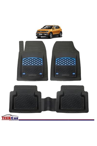 TEAMCAR ® Car Mats Compatible With Volkswagen T-cross C11 (2018–2025) Blue