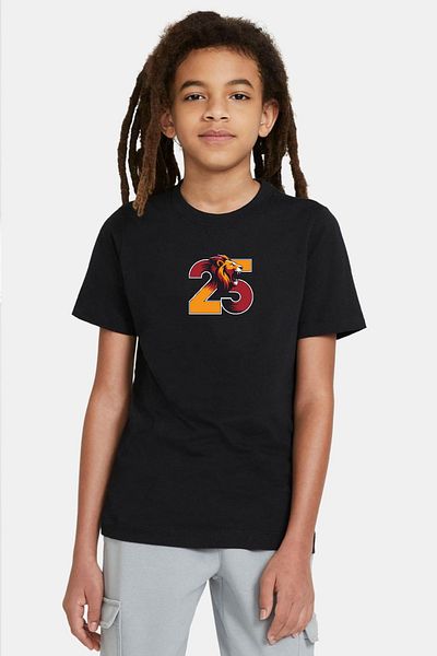 Tshirthane 25 Lion Black Kids Tshirt
