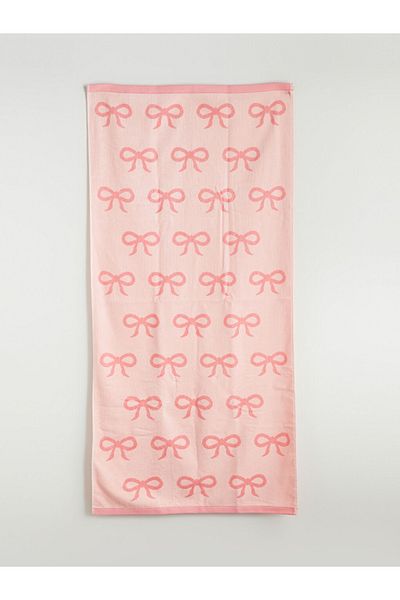LC Waikiki LCW ACCESSORIES Γυναικεία Πετσέτα Παραλίας με Σχέδιο Φιόγκο 70x150 cm