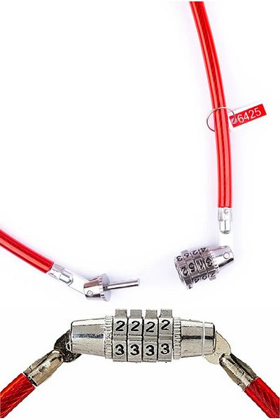 Transformacion Combination Bike Lock - 4 Stage Combination Cable Lock - 50 cm Suitcase Lock 721802