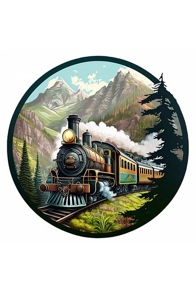 INOVATIX Set of 8 pieces, Sticker Sign symbol of train travel, INOVATIX®. 6 cm