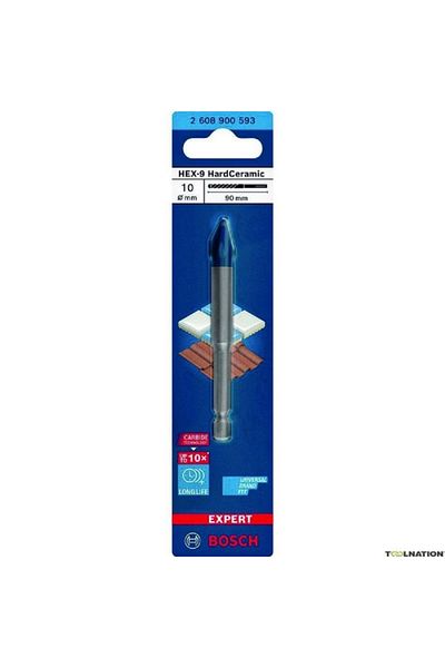 Bosch Expert Hex-9 Hard Ceramic Drill Bit Silver and Blue 10 x 90mm