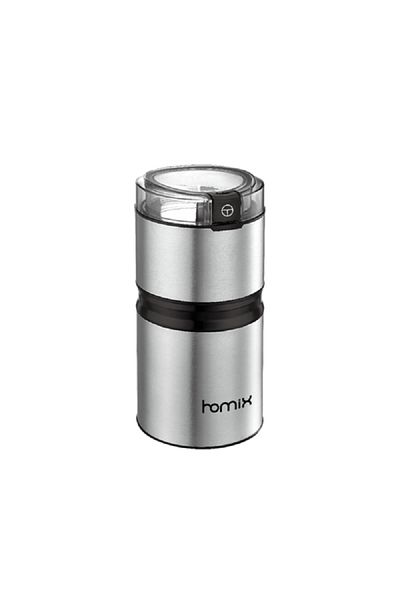 HOMİX 150W Portable Mini Coffee Grinder Stainless Steel and Black 50g